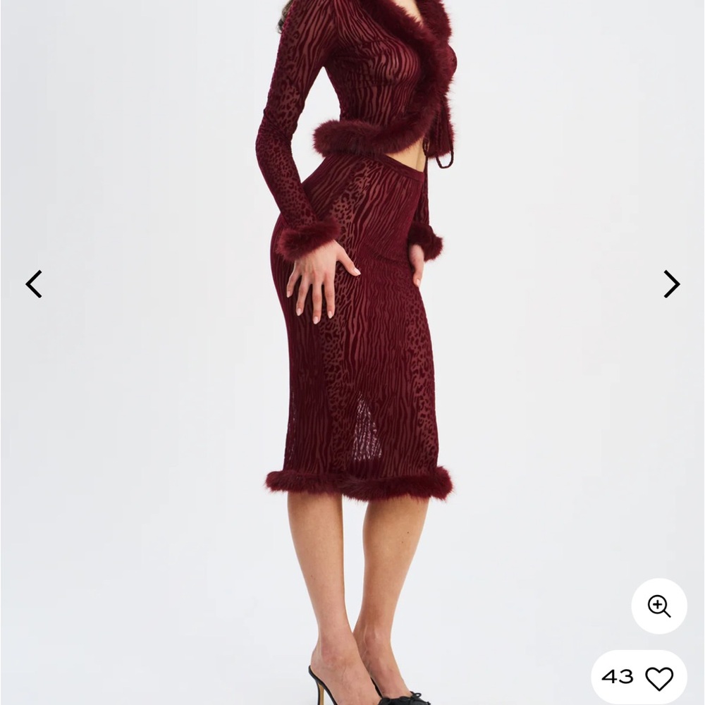 Elegant Burgundy Dress